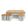 thumbnail image 3 of MegaChef Kitchen Food Storage and Organization 4 Piece Canister Set in White, 3 of 5