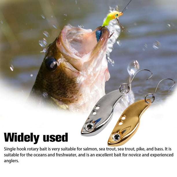 fastboy Trout Spoons Kit Sequins Trembling Fishing Lure Single Hook  Crankbait Baits for Freshwater Bass Swimbait Gold 5.5g 