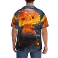 thumbnail image 3 of Honeii Glowing Mushroom In Forest for Men's Short-Sleeved Button-Up Collared Shirt Featuring A Pocket, Perfect for Beach Vacations, And Travel Adventures.-Small, 3 of 5