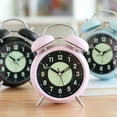 Apooke Loud Alarm Clock Twin Bells with Green Glowing Dials for Easy