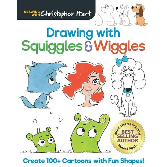 Christopher Hart Books for Kids Drawing with Squiggles & Wiggles: Create 100  Cartoons with Fun Shapes, Easy How to Draw Horses, Koalas, Dogs, Cats, Peo, (Paperback)