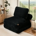 thumbnail image 3 of Vcatnet Folding Sofa Bed Chair Convertible Sleeper Chair Comfy Fold Out Chair Bed for Living Room Bedroom, Black, 3 of 12