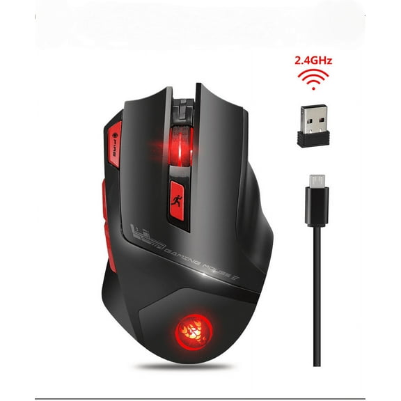 Yidarton T88 Wireless Game Mouse Supports 7-Key Macro Programming Colorful Luminous Charging 2.4G Wireless Mouse