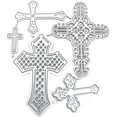 thumbnail image 1 of Set de 5 troqueles de corte metálicos en forma de cruz Mvchifay para scrapbooking, 1 of 9