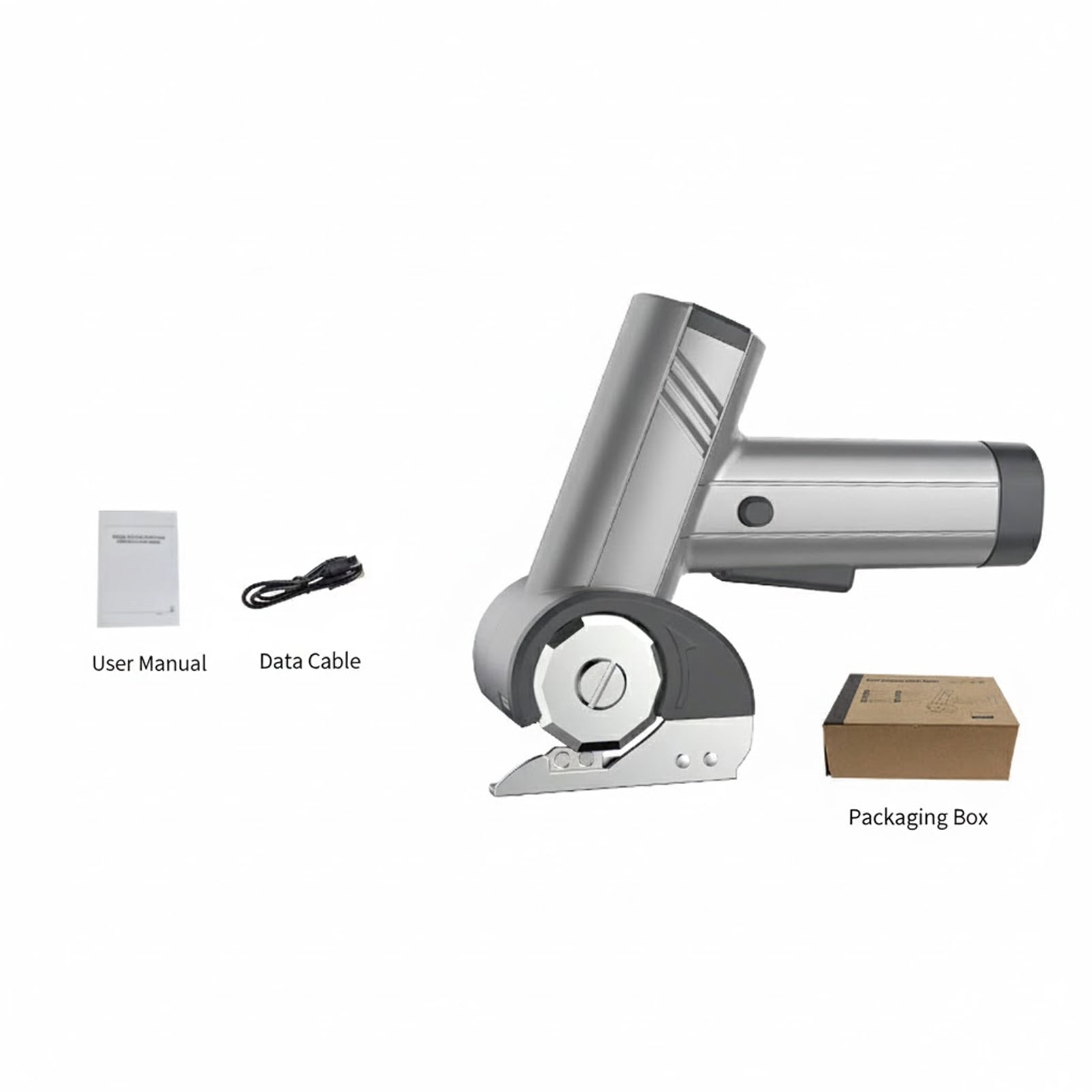 Cordless Electric Scissors with LED Display, 4-Speed Rechargeable Cutter, LED Light, USB Charging, Easy Blade Replacement for Cardboard, Fabric, Leather & Crafts