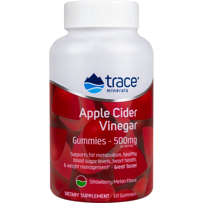 Trace Minerals Apple Cider Vinegar Gummies 500 mg 60 Gummies. Walmart