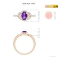 thumbnail image 4 of ANGARA Natural 0.7 Ct. Amethyst with Diamond Classic Ring in 14K Rose Gold for Women (Ring Size: 12), 4 of 9