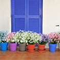 thumbnail image 4 of 4 Bundles Artificial Daffodils Flowers Faux Shrubs UV Resistant Greenery For Bridal Bouquet Home Garden Hanging Planter Porch Wedding Decoration, White, 4 of 7