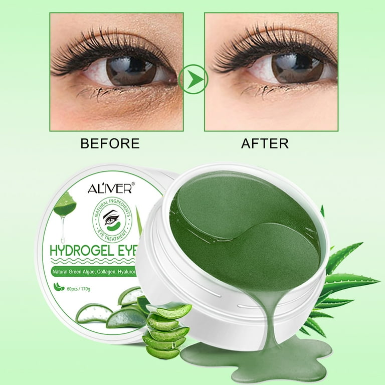 Aliver Aloe Veoe Eye Patches,Hydrogel Under Eye Masks for Dark  Circles,Hydrating | 60 Pieces/30 Pairs