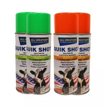 All-Weather Quik Shot Livestock Spray Paint Bundle – 4 Pack, 2 Green & 2 Orange