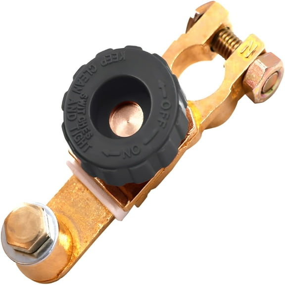 GJX Top Post Battery Disconnect Switch - Quick Disconnect Battery Cut Off Switch for Car Truck Marine Rv and Electrical Equipment - 12V/125A - Black