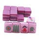 thumbnail image 2 of 18 piezas Mahjong llavero colgante, clave colgante encantos DIY Craft, resina chino Mahjong azulejos llavero colgante para bolso, adornos de llavero violeta claro, 2 of 9