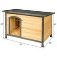 thumbnail image 2 of Gymax Wood Dog  House Extreme Weather Resistant Pet Log Cabin Home Outdoor Medium, 2 of 10