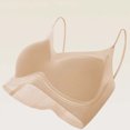 thumbnail image 6 of Ohufall Womens Seamless Bra with Thin Strap V Neck Bra Comfort Daily Underwear, 6 of 8