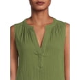 thumbnail image 4 of Time and Tru Women's Sleeveless Double Cloth Dress, 4 of 5