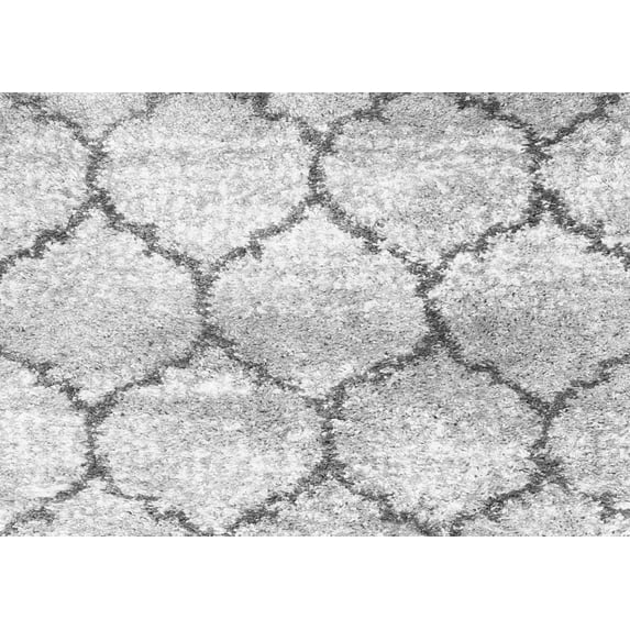 Ahgly Company Indoor Rectangle Abstract Gray Contemporary Area Rugs, 8' x 10'