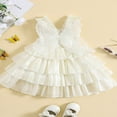 thumbnail image 4 of PENGXIANG Bébé Filles Tulle Cake Robe Papillon A-Ligne Princesse Robes Sans Manches, 4 of 9