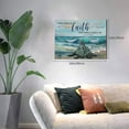 thumbnail image 6 of Sea Turtle Wall Art Christian Beach Ocean Bible Verse Pictures Wall Decor Scripture Quotes Canvas Painting Print Artwork Modern Home Decor Framed for Living room Bedroom Bathroom 16"×12", 6 of 6