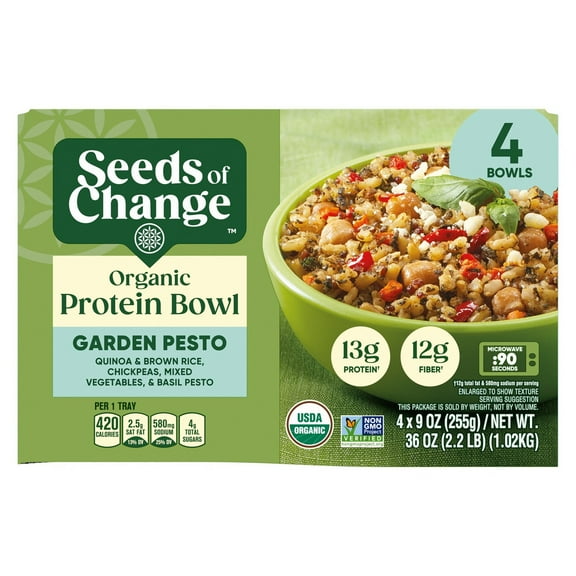 Seed of Change Organic Garden Pesto Protein Bowl, 9 Ounce (Pack of 4)