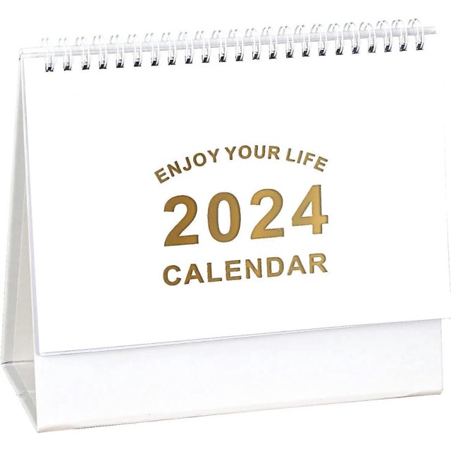 Desk Calendar 2023-2024, Calendar Covers 18 Months from Jul. 2023 - Dec. 2024, Twin-Wire Binding Calendar for Planning Organizing Daily Scheduler, 202