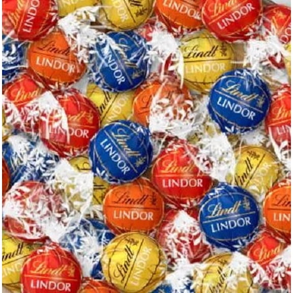 Lindt LINDOR Assorted Chocolate Truffles, Assorted Flavors, 100 Count