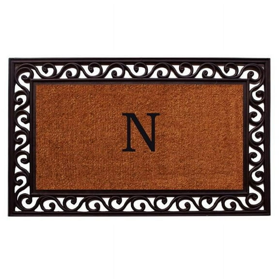 Calloway Mills Rembrandt Monogram Outdoor Doormat 30" x 48" (Letter N)