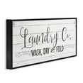 thumbnail image 3 of Stupell Industries Laundry Wash Dry & Fold Typography Painting Black Framed Art Print Wall Art, 24 x 10, 3 of 9