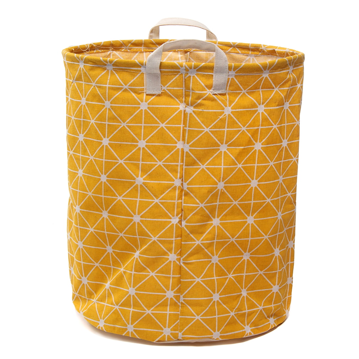 Foldable Laundry Hamper Cotton Linen Basket Dirty Clothes Washing Bag Storage U 