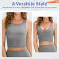thumbnail image 2 of Top corto deportivo reversible sin mangas gris U/D talla S, 2 of 6