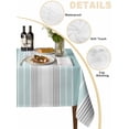 thumbnail image 3 of Aqua Gray Stripes Tablecloth Square Table Cloth 54x54, Waterproof Tablecloth Outdoor Table Cloth, Minimalist Gradient Lines Aesthetic Washable Table Cover for Kitchen Dinning Party, 3 of 8