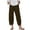 Brown, variant on Zuesphe Womens Casual Pants Wide Leg Women Capri Pants for Summer Denim Womens Petite Cotton Lounge Pants Womens Cargo Pants with Pockets Petite