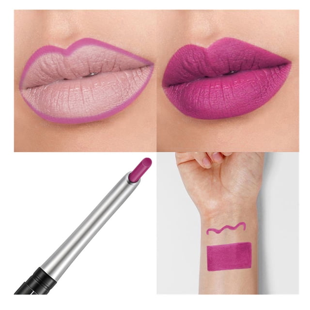 Rouges à Lèvres pour Femmes Imperméables Crayon Contour des Lèvres Professionnel Maquillage Crayon Contour des Lèvres Imperméable 17 Couleurs