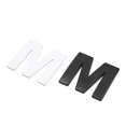 thumbnail image 1 of Auto Adhesivo Emblema Distintivo Adhesivo Negro Metal 3D M Letra del Alfabeto en Forma, 1 of 1