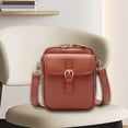 thumbnail image 1 of Bolso de hombro de piel sintética para hombre, ideal para viajes de negocios y actividades al aire libre. marrón, 1 of 8