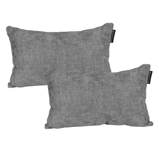 Cojin Riñonera Decorativa Rectangular Set de 2 Manhattan Gris Oscuro
