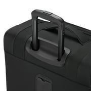 SWISSGEAR Stride Large Expandable Spinner Luggage, Black, Checked, 8 Wheels, TSA Lock