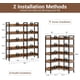 thumbnail image 3 of 5 niveles convertible de esquina estante: moderno industrial en forma de l almacenamiento para exposición estante para oficina en casa, sala de estar, y cuarto de estudio, 3 of 7