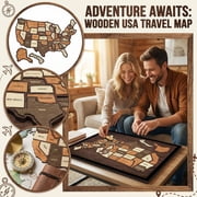 Wooden USA map with 50 states, Personalized Travel, Family Road Trip Tracker, Gift for Travelers, Our Travels Map, Travel Tracker, Travel Home Decor