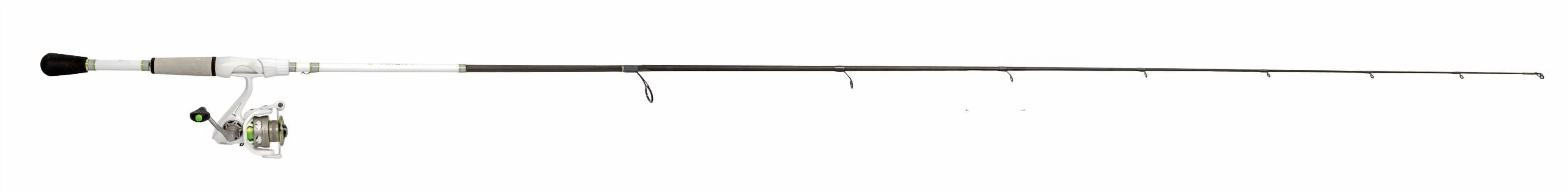 Lew’s MACH 1 Spinning Reel and Fishing Rod Combo, 6-Foot 9-Inch, 1-Piece IM7 Graphite Rod, Medium-Light Power, Fast Action, Size 200 Reel, 9+1 Bearings, 6.2:1 Gear Ratio, White/Black/Gray/Green