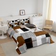 thumbnail image 3 of Erosebridal Geometry Lines Bedding Twin Comforter Set,Patchwork Rectangle Down Comforter,Stripe Bedroom Decor,Reversible,Lightweight,2-Piece, 3 of 7