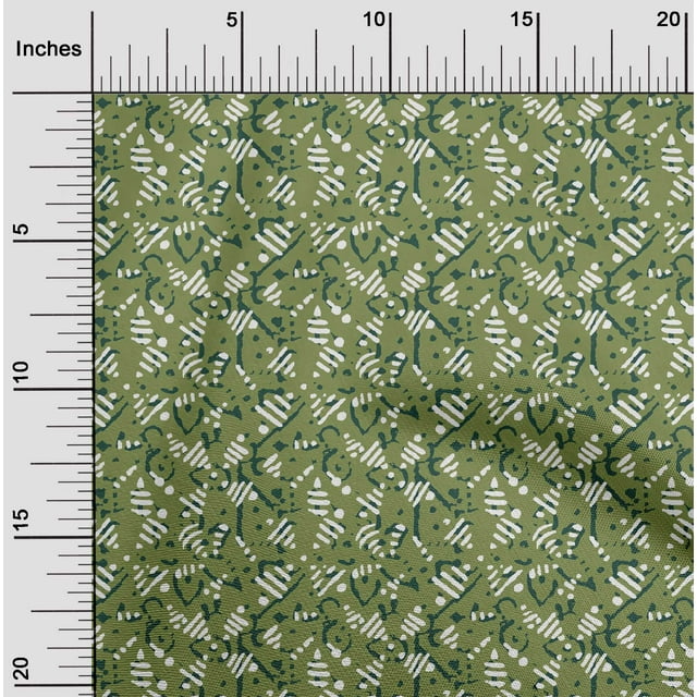 oneOone Tissu Polyester Lycra Abstrait Bloc Décor Tissu Imprimé BTY 56 Pouces de Large