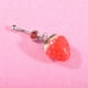 thumbnail image 5 of Lindo anillo de ombligo con colgante en forma de fresa, joyería popular, 5 of 6