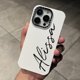 thumbnail image 1 of Funda De Silicona Para iPhone 11 12 Pro 13 14 Max 14 Plus Parachoques Suave Nombre Personalizado, 1 of 4