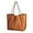 Orange-brown, variant on Oversize Pu Leather Tote Women Weekender Bag Shopper Handbag Travel Purse
