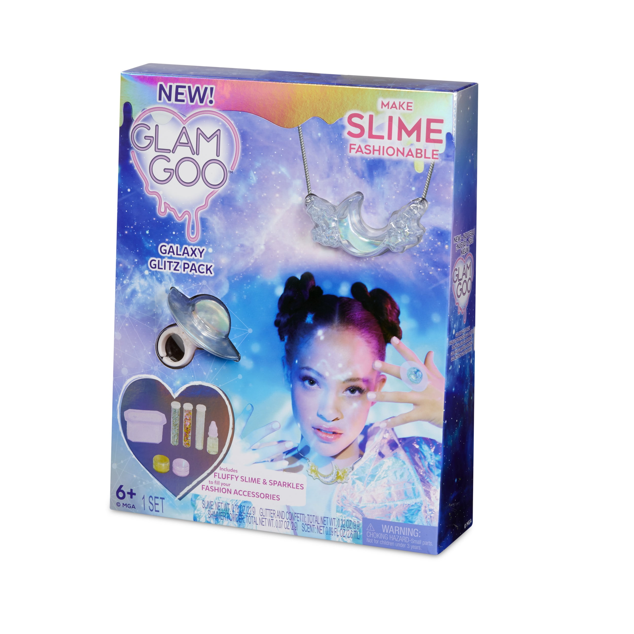 NEW GLAM GOO DELUXE SLIME PACK SPARKLE PURSE & JEWELRY MAKING KIT AGE 3+ 