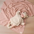 thumbnail image 3 of YIXPOH Baby Blanket 100% Organic Cotton Knit Swaddle Blanket Soft Warm Receiving Blanket for Newborns Pink, 3 of 7