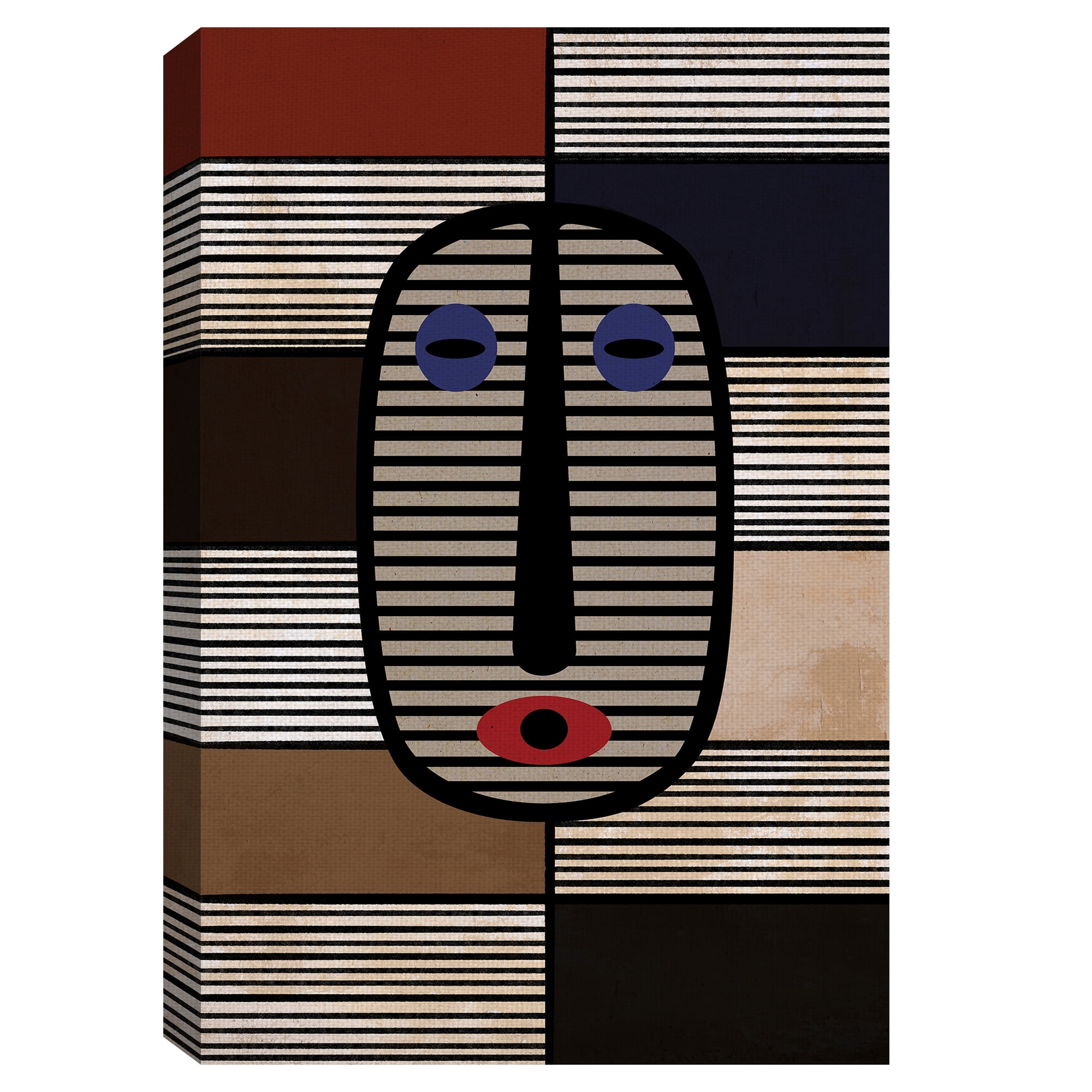 Masterpiece Art Gallery Perplexed Abstract Face by Belle Maison Canvas Art Print 24" x 36"