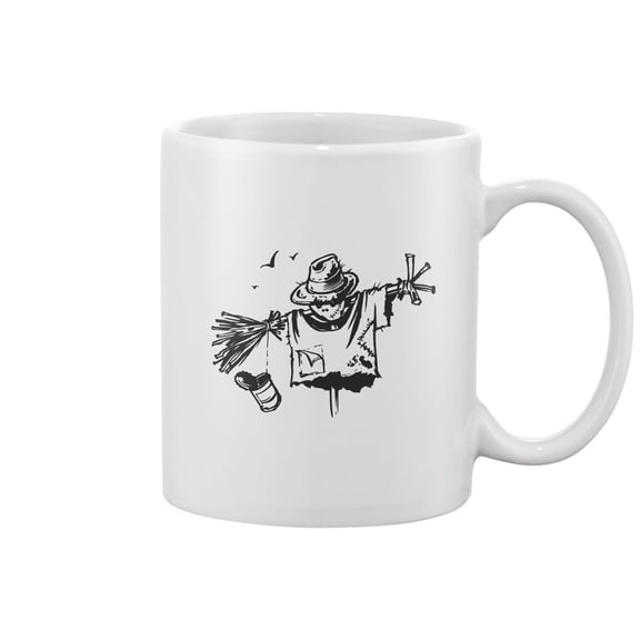 Funny Scarecrow In A Torn Shirt Mug -Image by Shutterstock