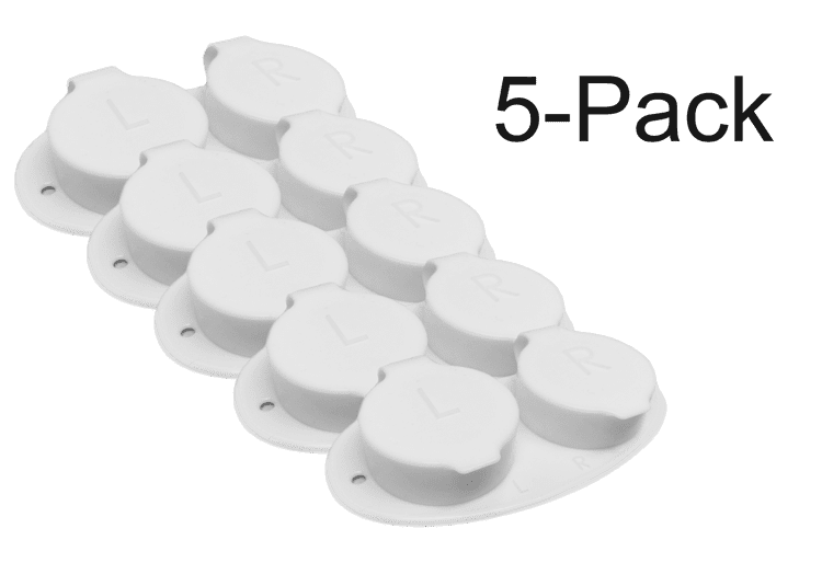 Flip Top Contact Lens Cases, White, Pack of 5