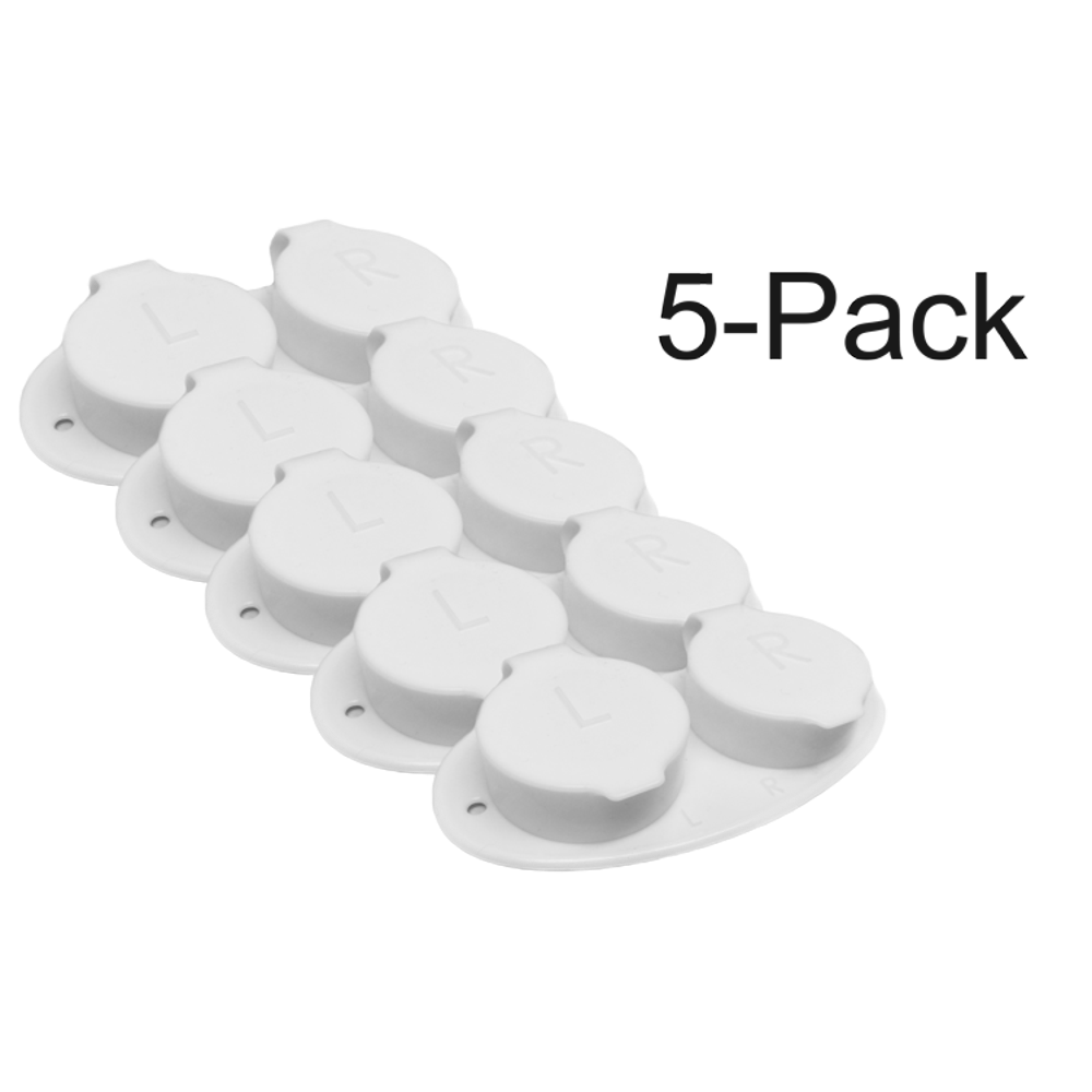 Flip Top Contact Lens Cases, White, Pack of 5